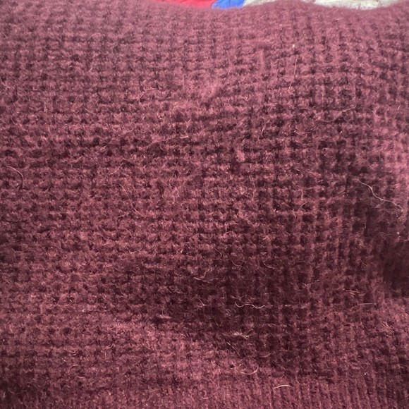 Madewell wool blend sweater size small turtleneck maroon - Picture 7 of 7